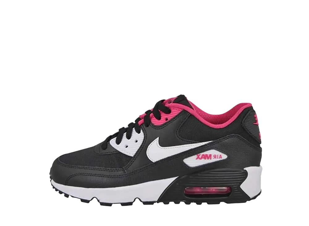 ナイキ GS エアマックス90 メッシュ "ブラック/ホワイト/ピンク"