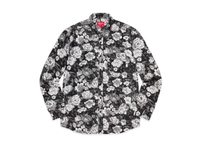 Supreme Digi Floral Corduroy Shirt "Black"