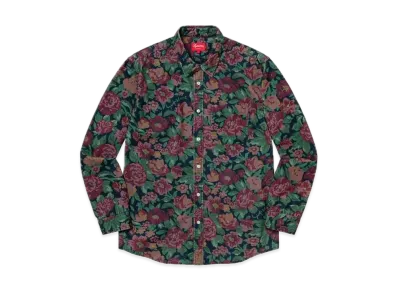 Supreme Digi Floral Corduroy Shirt "Navy"