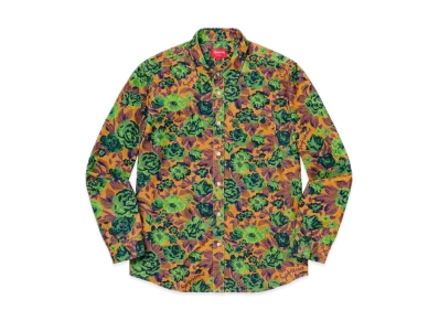 Supreme Digi Floral Corduroy Shirt "Gold"