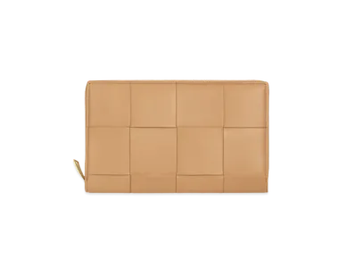 Bottega Veneta Zip Around Wallet "Almond"