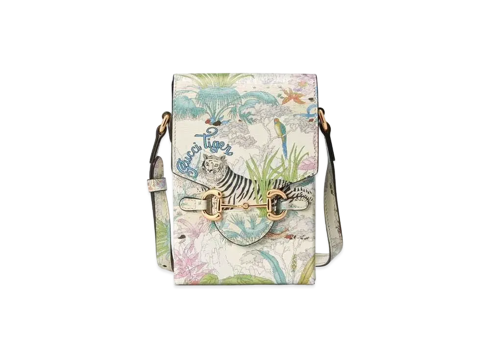GUCCI Tiger Horsebit 1955 Mini Bag "Off-White"
