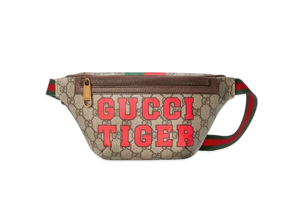 GUCCI Tiger GG Belt Bag "Beige"