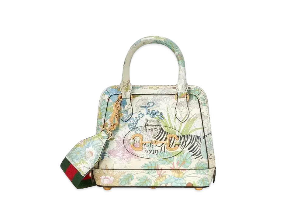 GUCCI Horsebit 1995 GUCCI Tiger Mini Bag "Off White"