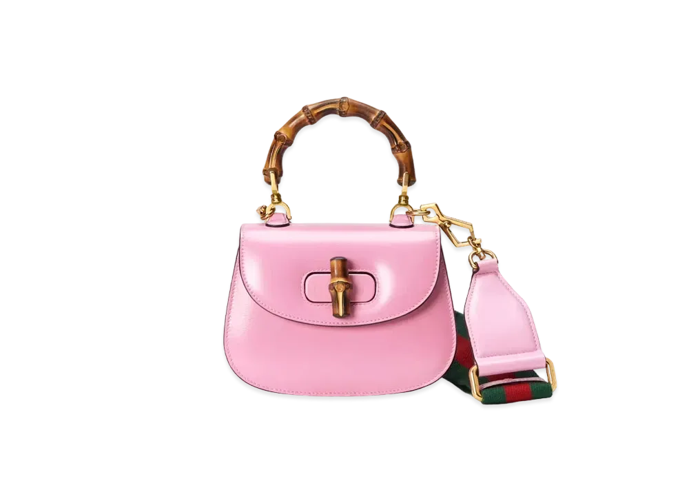 GUCCI Mini Top Handle Bag with Bamboo "Pink"