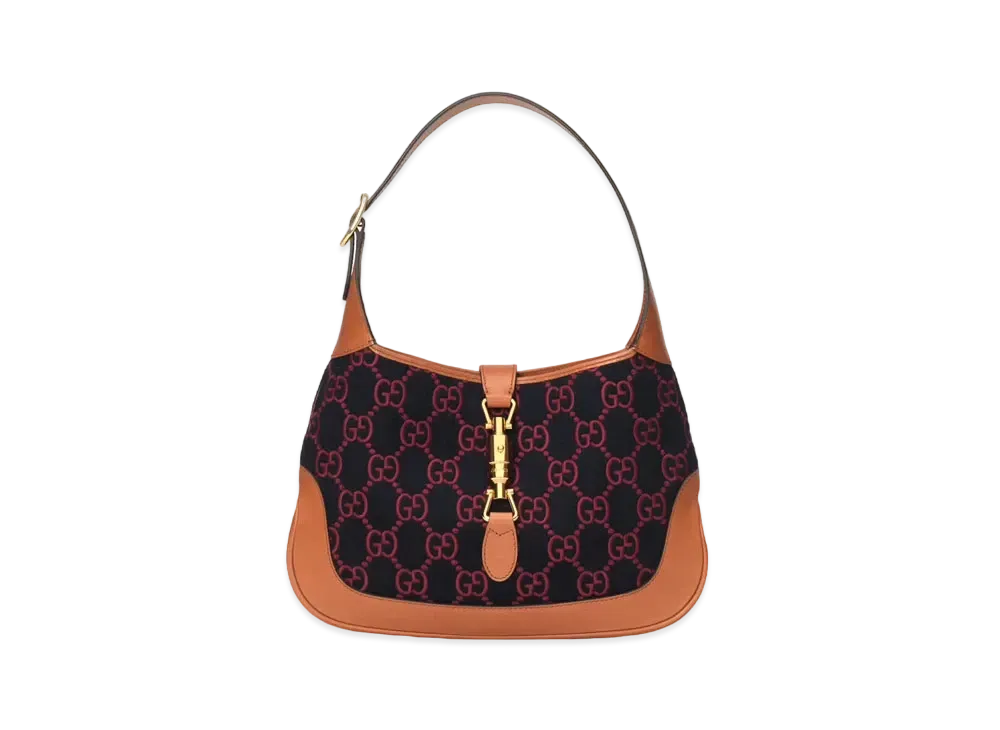 GUCCI Jackie 1961 Small Shoulder Bag "Blue/Red"