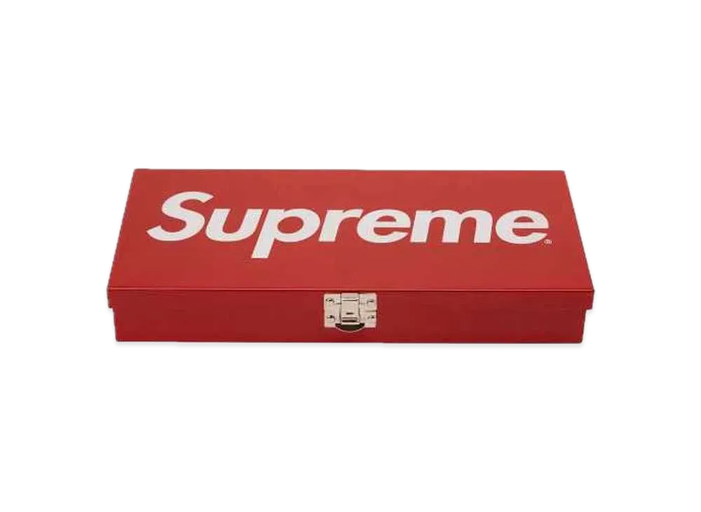 Supreme Large Metal Storage Box "Red"