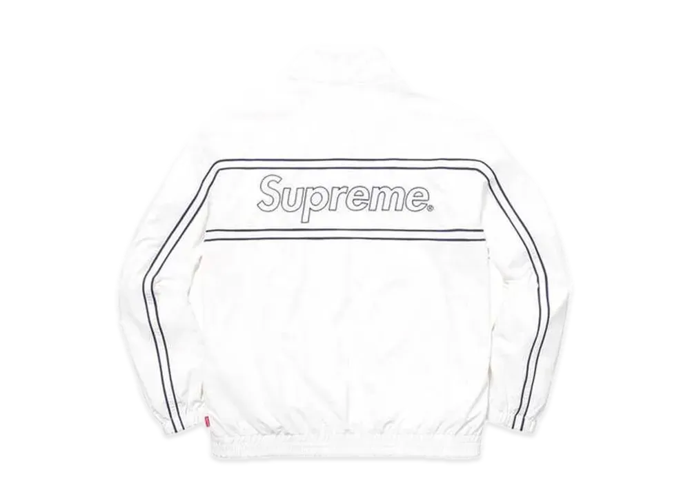 Supreme Piping Track Jacket "White"