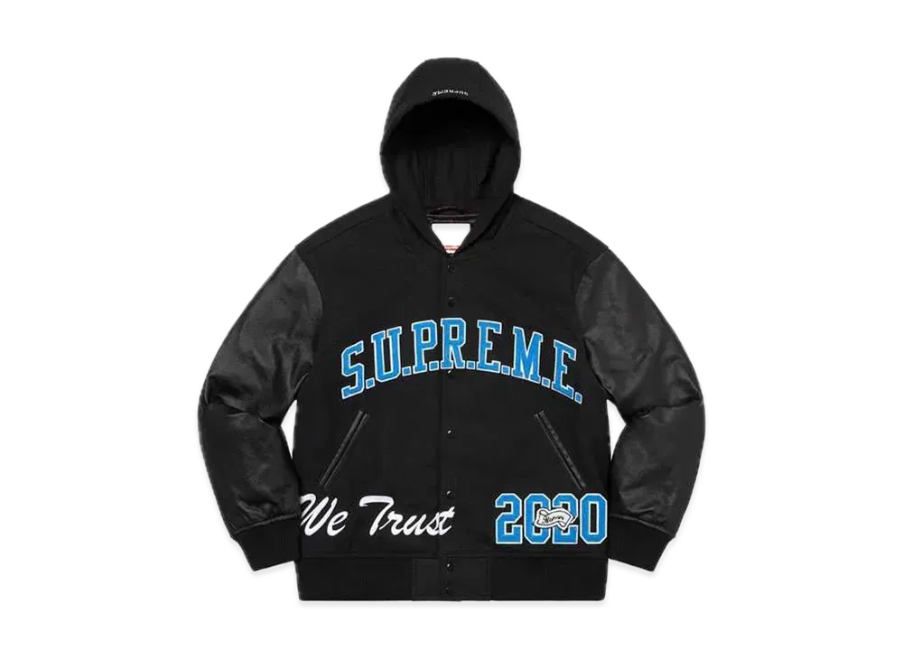 シュプリーム キング フード バーシティ ジャケット "ブラック"