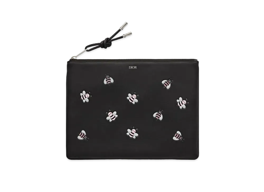 Dior x KAWS Bee Clutch bag "Black/Pink"