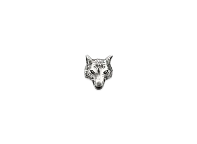 GUCCI Anger Forest Wolf Head Ring "Silver"
