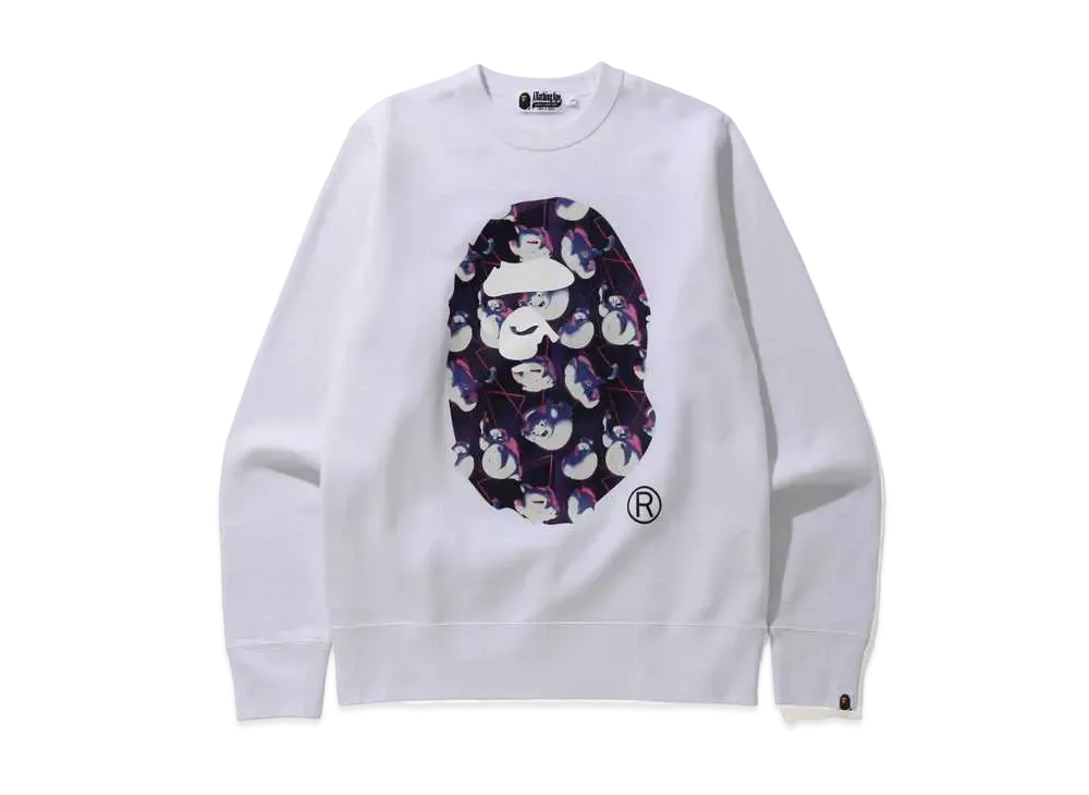A BATHING APE GHOSTBUSTERS APE HEAD CREWNECK "White"