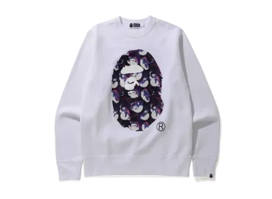A BATHING APE GHOSTBUSTERS APE HEAD CREWNECK "White"