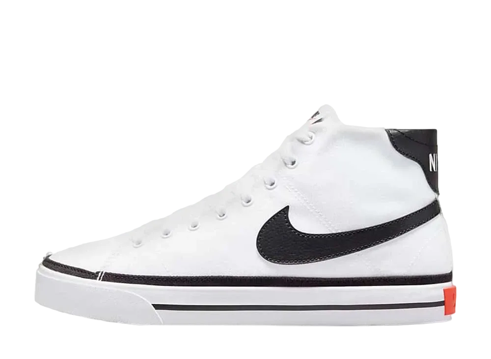 ナイキ コート レガシー キャンバス ミッド "ホワイト/チームオレンジ/ブラック"