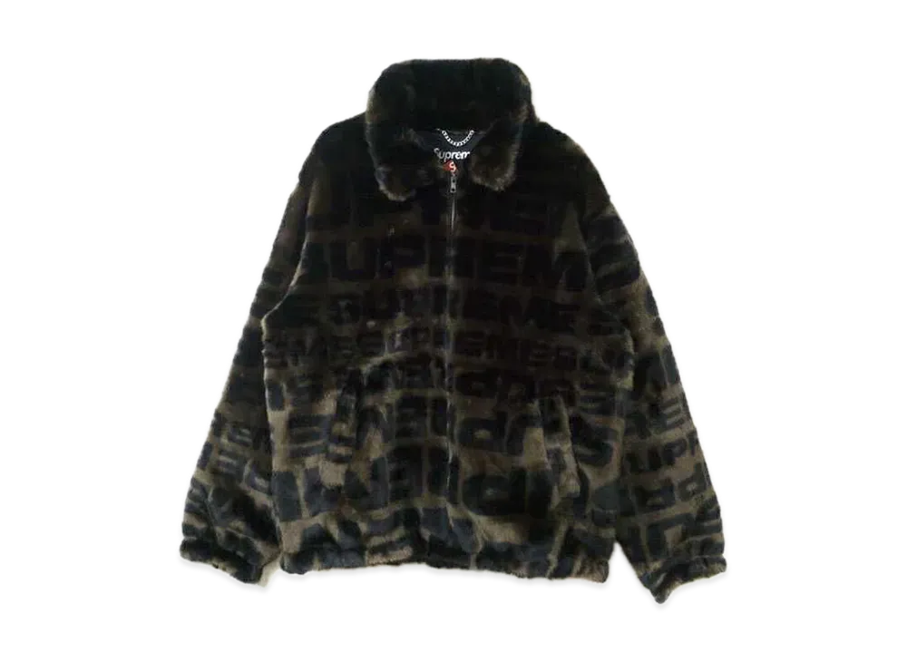Supreme Faux Fur Repeater Bomber "Brown"