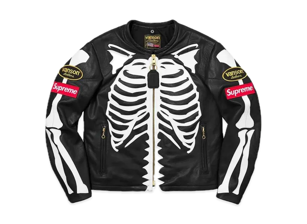 Supreme / Vanson® Leather Bones Jacket "Black"