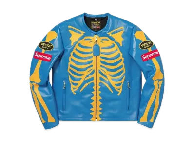 Supreme / Vanson® Leather Bones Jacket "Blue"