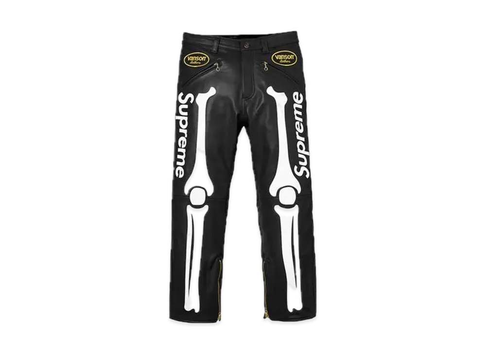 Supreme x Vanson Leather Bones Pant "Black"