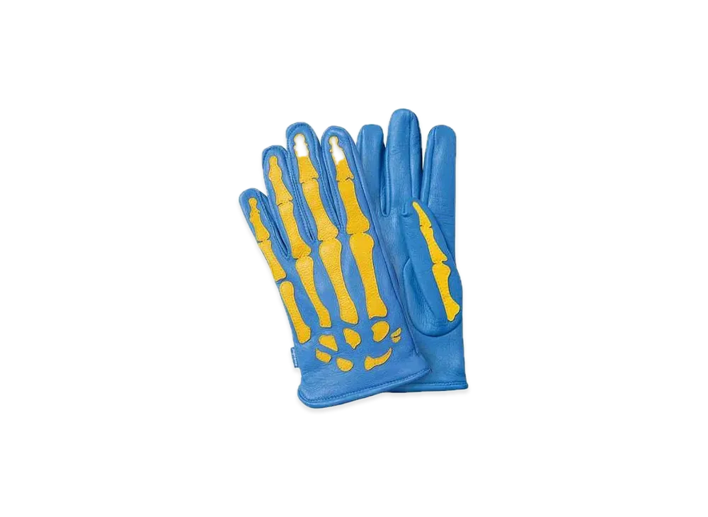 激レアシュプリーム×バンソン青黄レザー グローブX-Ray