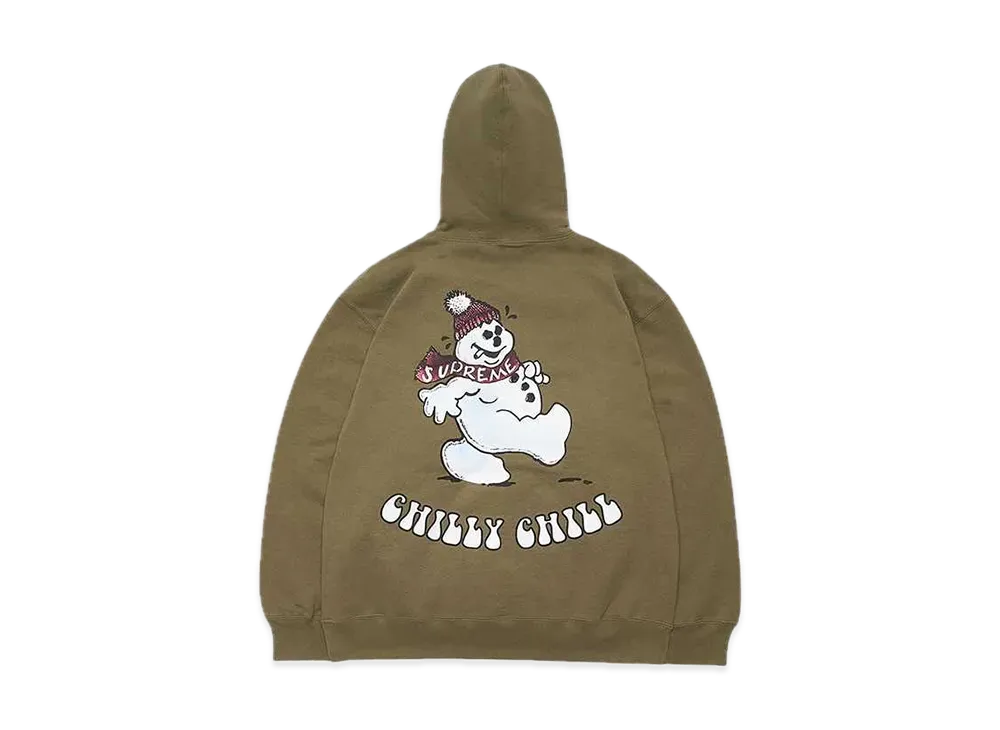 Supreme Snowman Hooded Sweatshirt "Light Olive"