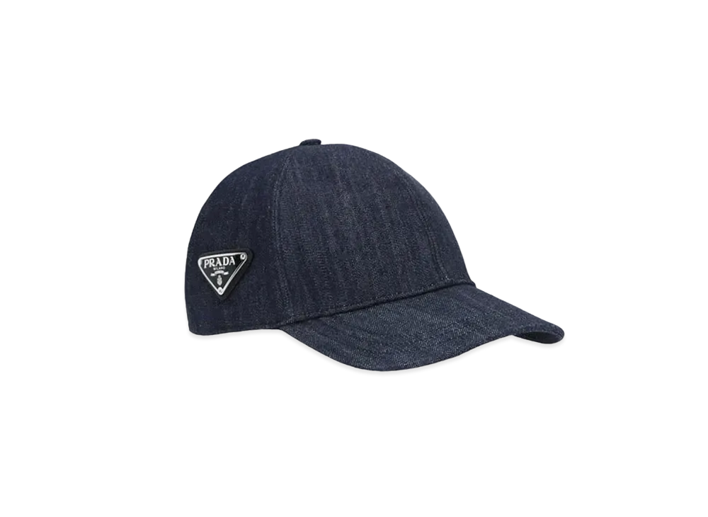 PRADA Denim Baseball Cap "Navy"