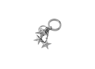 Jimmy Choo WESTLEY Metal Star Key Ring "Gunmetal"