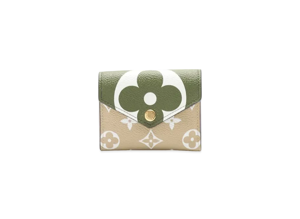 Louis Vuitton Monogram Giant Portefeuille Zoe "Khaki/Creme"