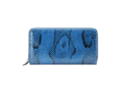 GUCCI Python Zip Around Wallet "Dark Blue"
