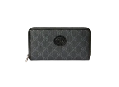 GUCCI Zip Around Wallet with Interlocking G "Black"
