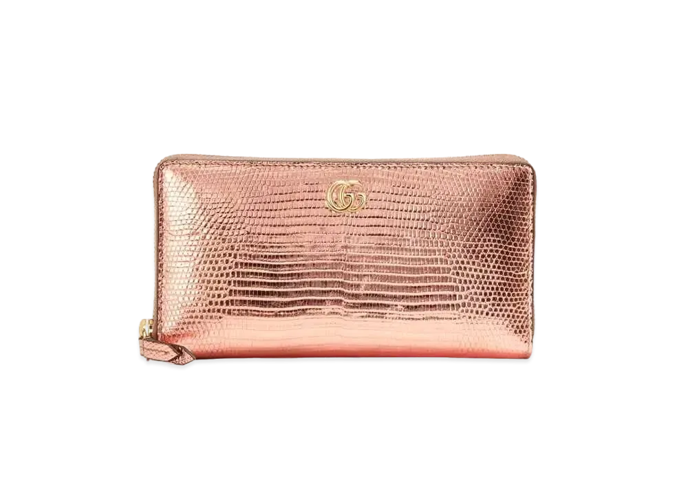グッチ ダブルG リザード ジップアラウンドウォレット 