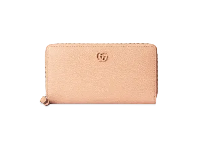 GUCCI GG Marmont Zip Around Wallet "Rose Beige"