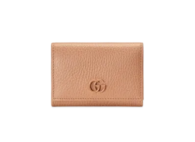 GUCCI GG Marmont Medium Card Case Wallet "Rose Beige"