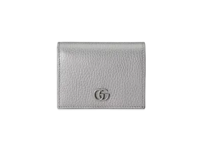 GUCCI GG Marmont Card Case Wallet "Grey"