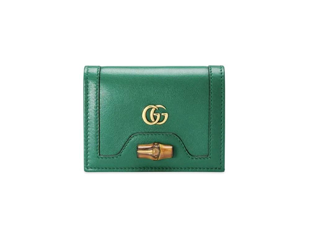 GUCCI Diana Card Case Wallet "Emerald Green"