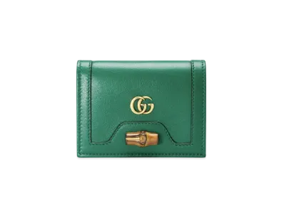 GUCCI Diana Card Case Wallet "Emerald Green"