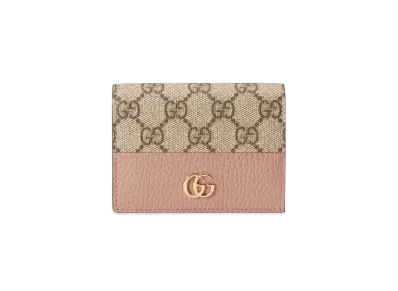 GUCCI GG Marmont Card Case Wallet "Dusty Pink"