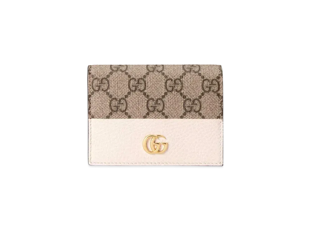 GUCCI GG Marmont Card Case Wallet "White"