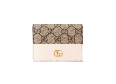 GUCCI GG Marmont Card Case Wallet "White"