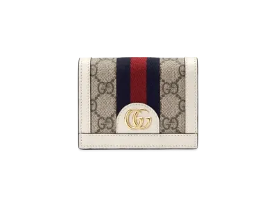 GUCCI Ophidia Card Case Wallet "Beige"