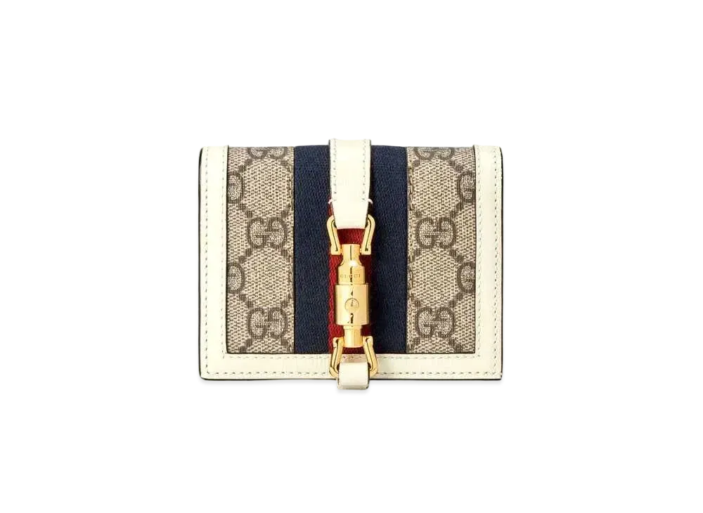 GUCCI Jackie 1961 Card Case Wallet "Beige"