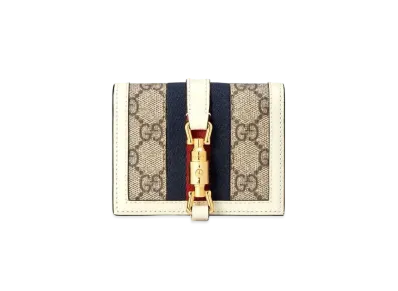 GUCCI Jackie 1961 Card Case Wallet "Beige"