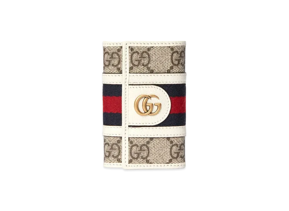 グッチ オフィディア ウェブ ストライプ付き キーケース "ベージュ" ‎603732 96IWT 9794