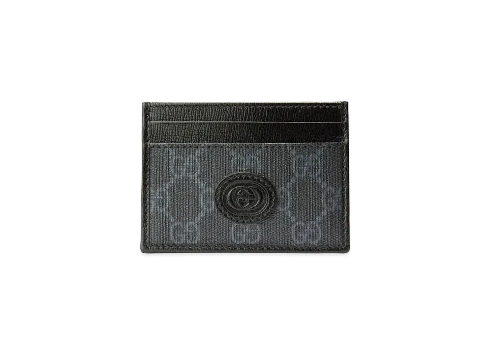 GUCCI Card Case with Interlocking G "Black"