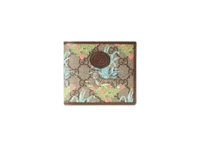GUCCI GG Supreme Tiger Print GG Coin Wallet "Beige/Ebony"