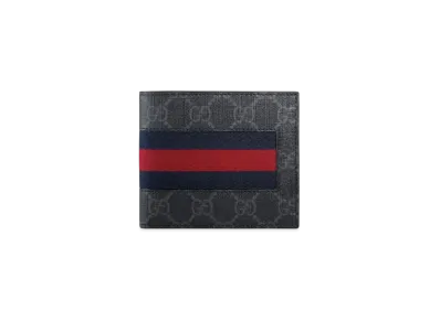 GUCCI GG Supreme New Web Coin Wallet "Black"