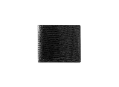 GUCCI Lizard Bi-Fold Coin Wallet "Black"