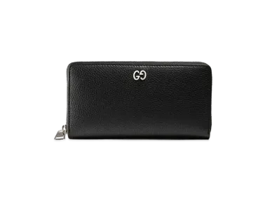 GUCCI Leather Zip Around Wallet "Black"
