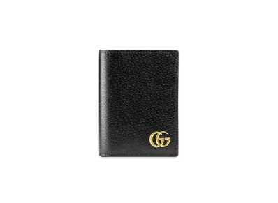 GUCCI GG Marmont Leather Card Case "Black"