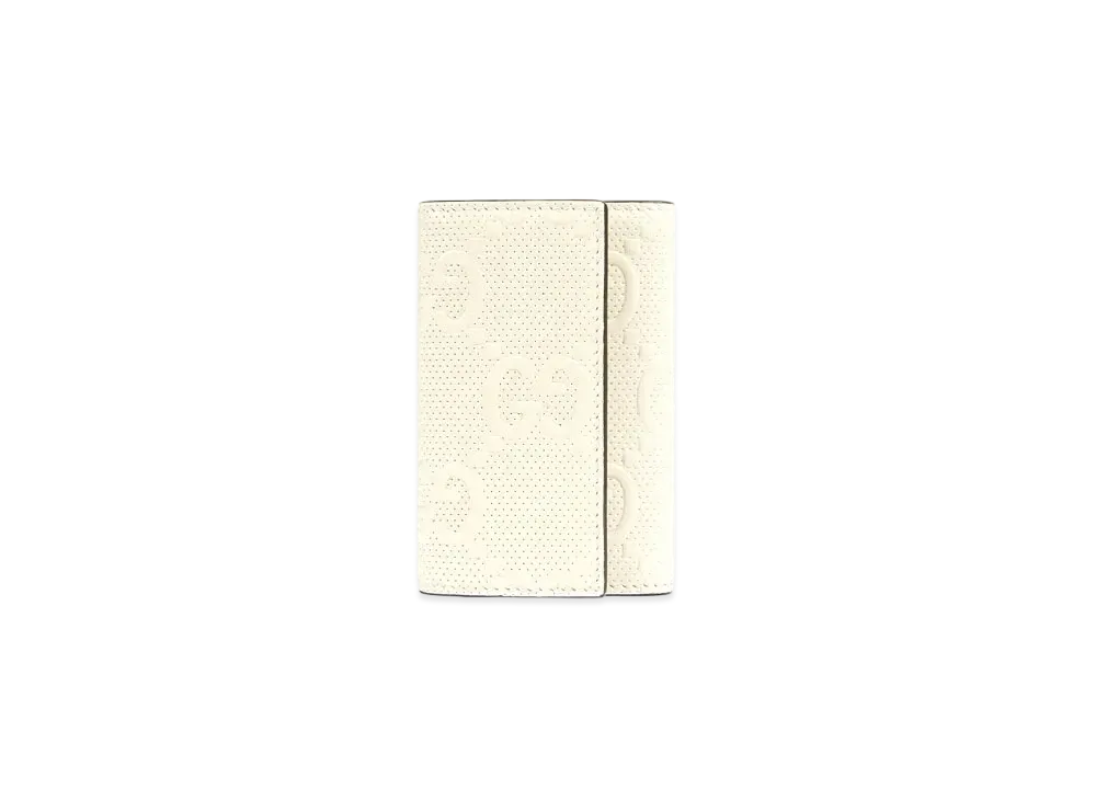 GUCCI GG Embossed Key Case "White"