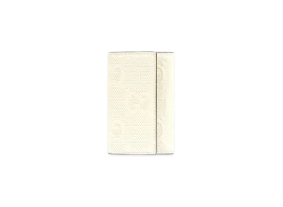 GUCCI GG Embossed Key Case "White"